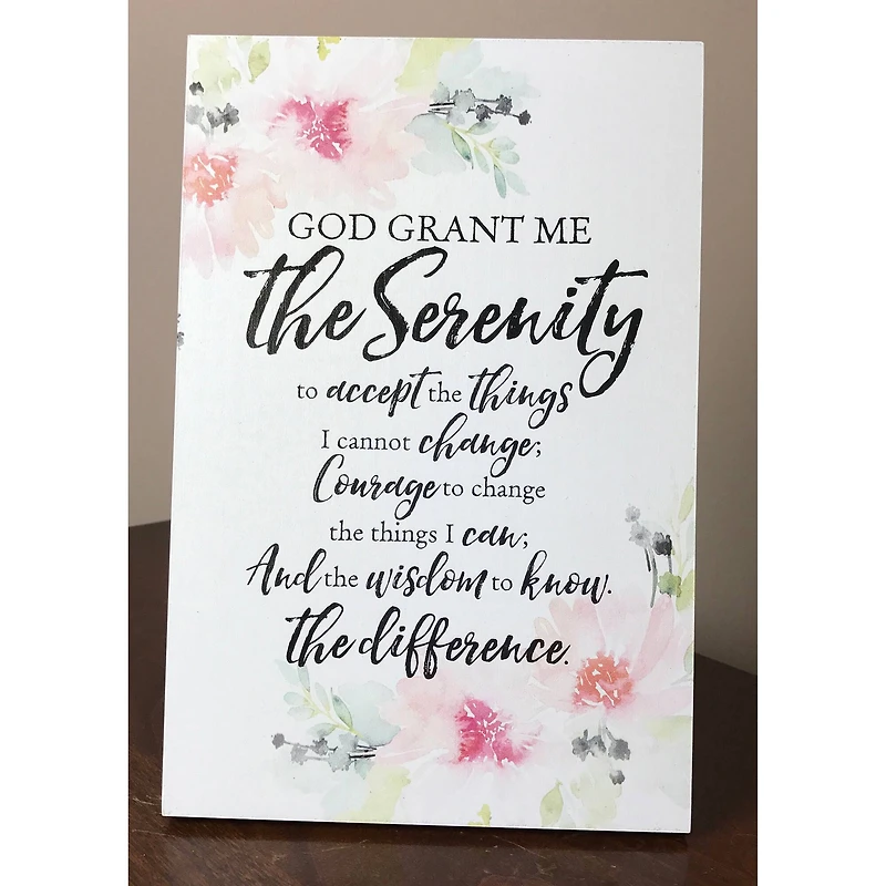 Lela & Ollie Serenity Prayer Plaque with Easel