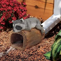 Design Toscano 9" Raider the Raccoon Gutter Guardian Downspout Statue