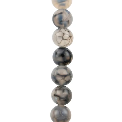 Black Rutilated Agate Round Beads, 10mm by Bead Landing™