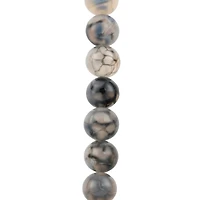 Black Rutilated Agate Round Beads, 10mm by Bead Landing™