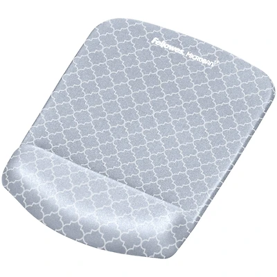 Fellowes PlushTouch™ Gray Lattice Mouse Pad Wrist Rest