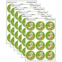 TREND Enterprises® Keep Rolling! Leather Scented Stickers, 6 Packs of 24