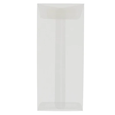 JAM Paper 5" x 11.5" Translucent Clear Vellum Envelopes, 25ct.