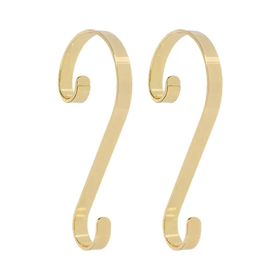 Haute Decor Stocking Scroll® Brass Stocking Holders, 2ct.
