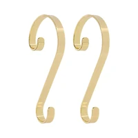 Haute Decor Stocking Scroll® Brass Stocking Holders, 2ct.