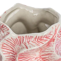 Hello Honey® 7.5" Pink Textured Organic Stoneware Vase with Reactive Glaze