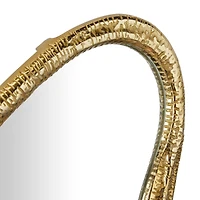 Gold Aluminum Contemporary Abstract Wall Mirror, Set of 3 23", 19", 15"