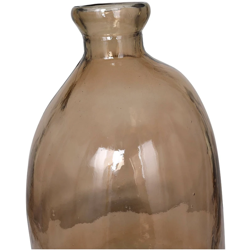 29" Brown Spanish Bottle Glass Vase