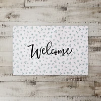 Daisy Print Welcome Floor Mat