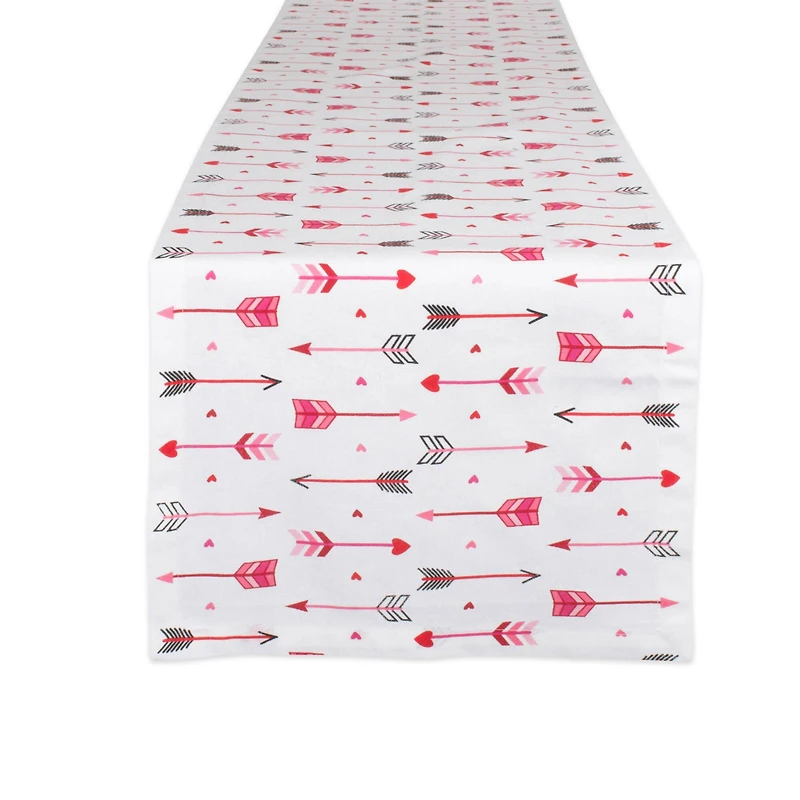 DII® 72" Hearts & Arrow Print Table Runner