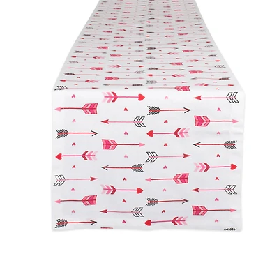 DII® 72" Hearts & Arrow Print Table Runner