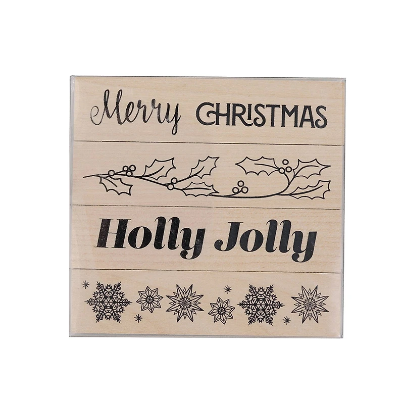 Holly Jolly Wood Stamp Set by Recollections™