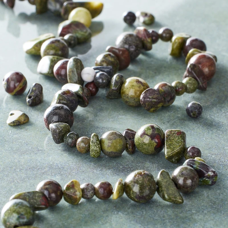 6 Pack: Dragon Blood Stone Mix Beads by Bead Landing™
