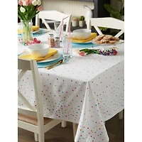 Confetti Toss Print Printed Tablecloth 52" x  52"