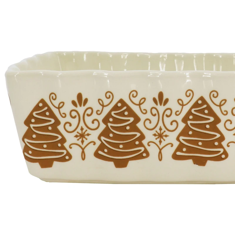 8" x 4.5" Gingerbread Tree Ceramic Baking Dish by Ashland®
