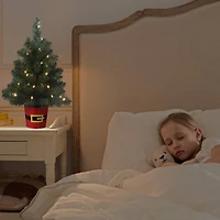 20" Pre-Lit Night Night™ Classic Pine Artificial Tabletop Christmas Tree in Santa Belt Base