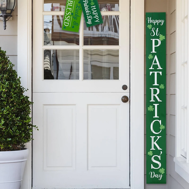Glitzhome® 60'' Wooden ''Happy St. Patrick's Day'' Porch Sign