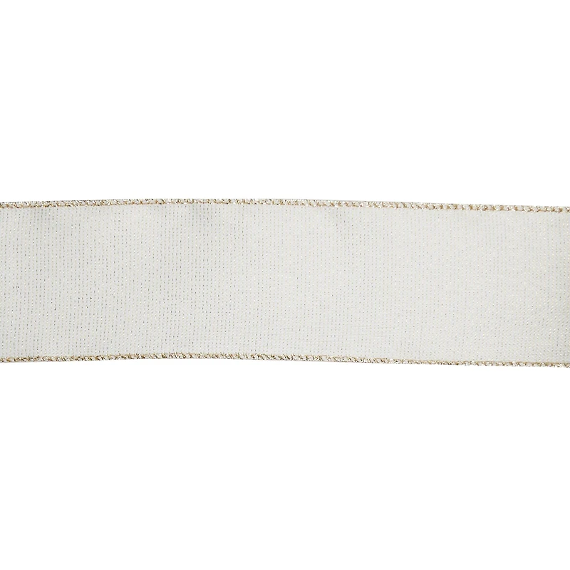 2.5" x 80ft. Cream Shimmer Wired Jumbo Ribbon by Celebrate It®