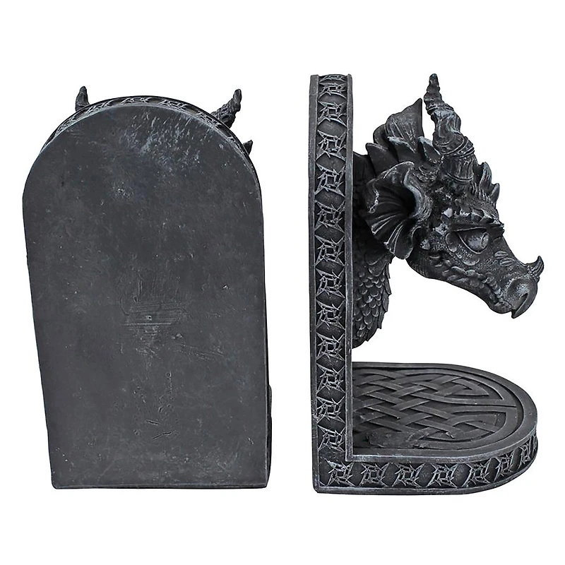 Design Toscano Gray Friar Dragon Bookend Set