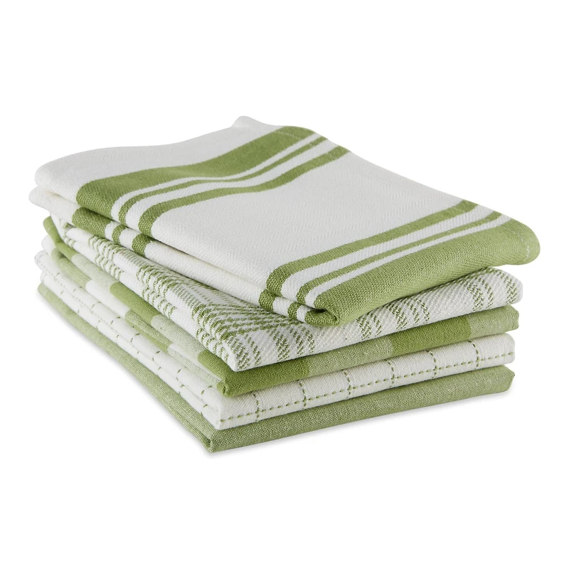 DII® Antique Green Everyday Dish Towels, 5ct.