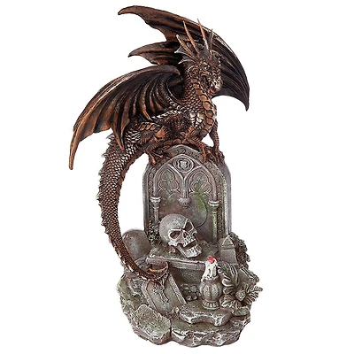 Design Toscano 13" Cruel Wing the Castle Graveyard Dragon Statue