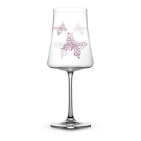 JoyJolt® 21oz. Meadow Butterfly Crystal Red Wine Glasses Set, 2ct.