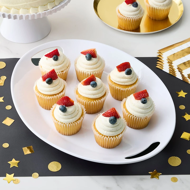 16" White Plastic Tray by Celebrate It™