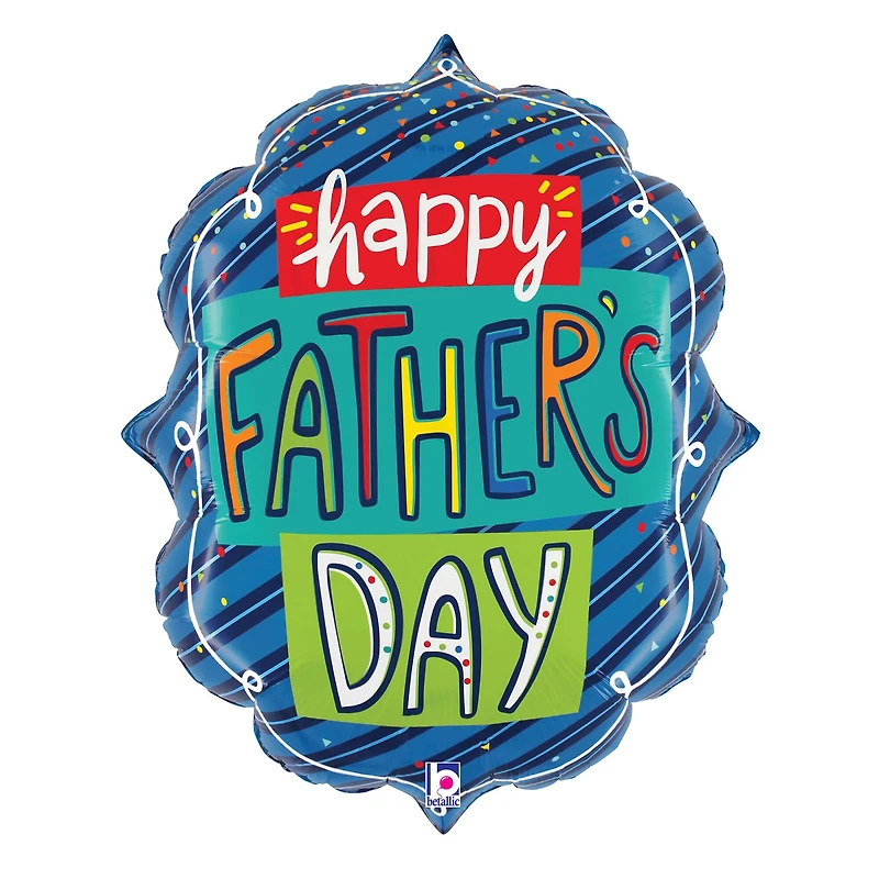 27" Father's Day Confetti Frame Foil Balloon