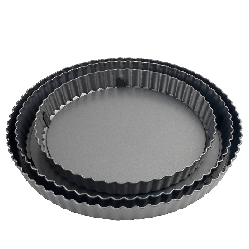 6 Packs: 3 ct. (18 total) Non-Stick Quiche & Tart Pan Set by Celebrate It®