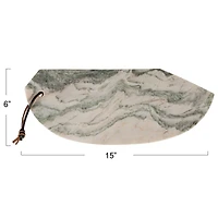 Hello Honey® 15" Green Mélange Marble Organic Shaped Board