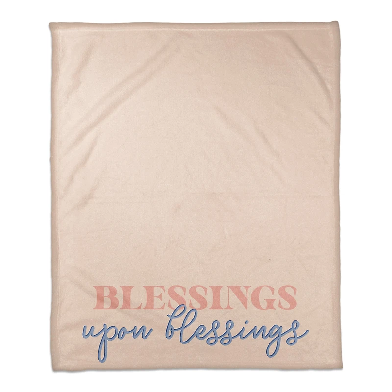 50" x 60" Blessings Upon Blessings Coral Fleece Blanket