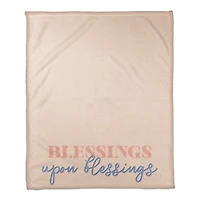 50" x 60" Blessings Upon Blessings Coral Fleece Blanket