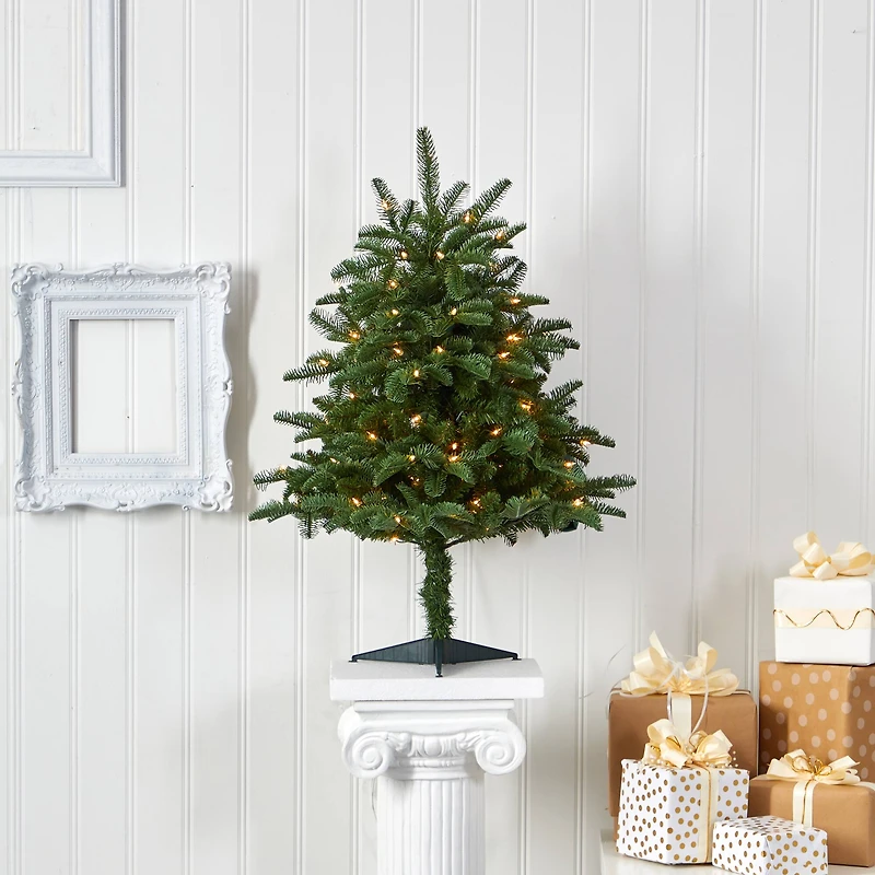 3ft. Pre-Lit South Carolina Spruce Artificial Christmas Tree, White Warm Lights