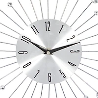 Silver Glam Metal Wall Clock
