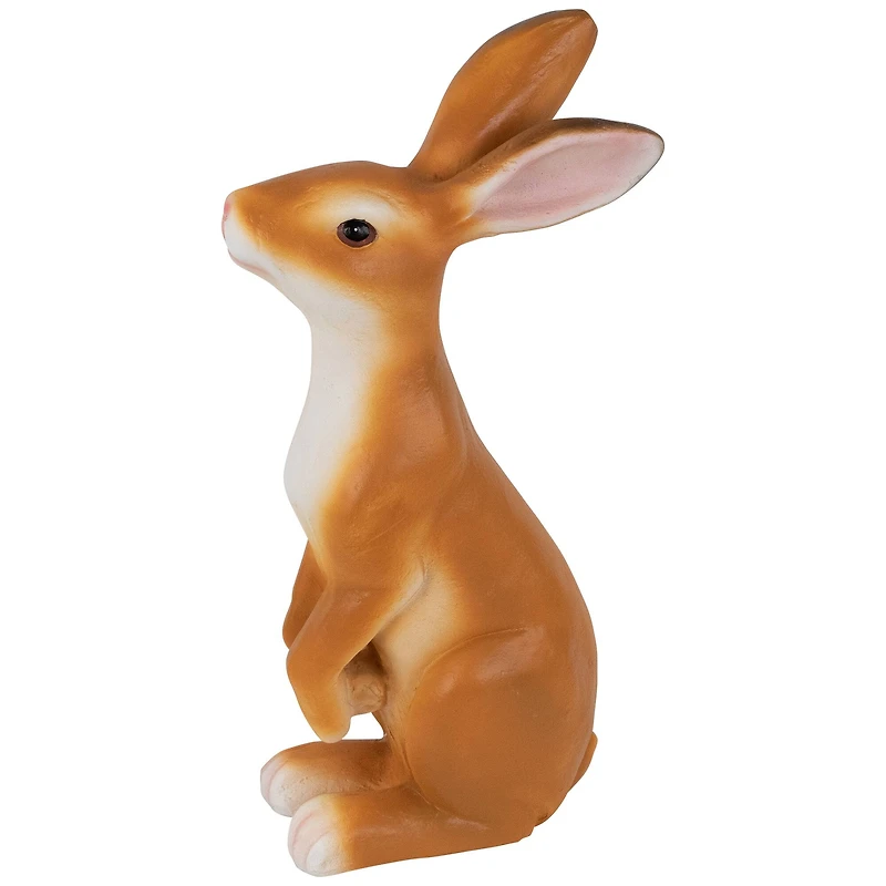 19" Standing Curious Bunny Outdoor Garden Statue