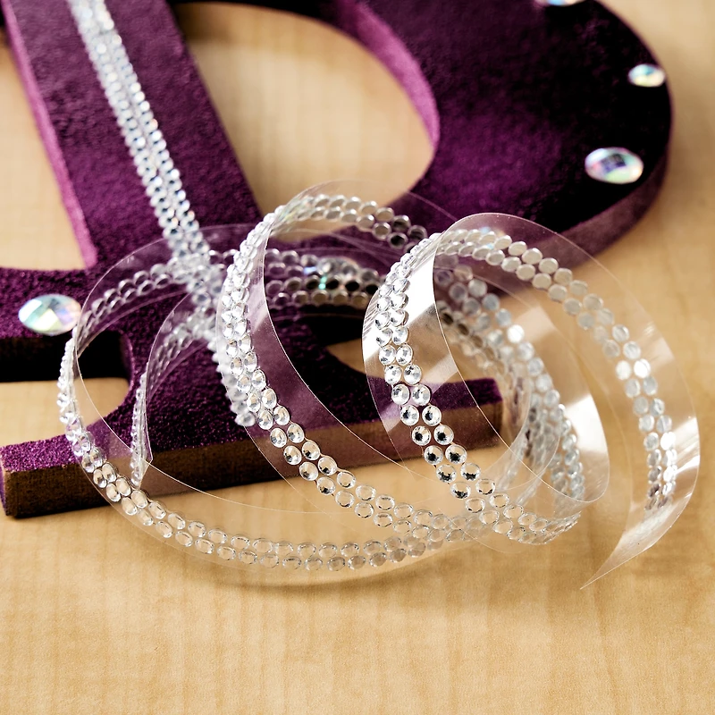 12 Pack: Clear Double Rhinestone Bling on a Roll™ Stickers by Recollections™