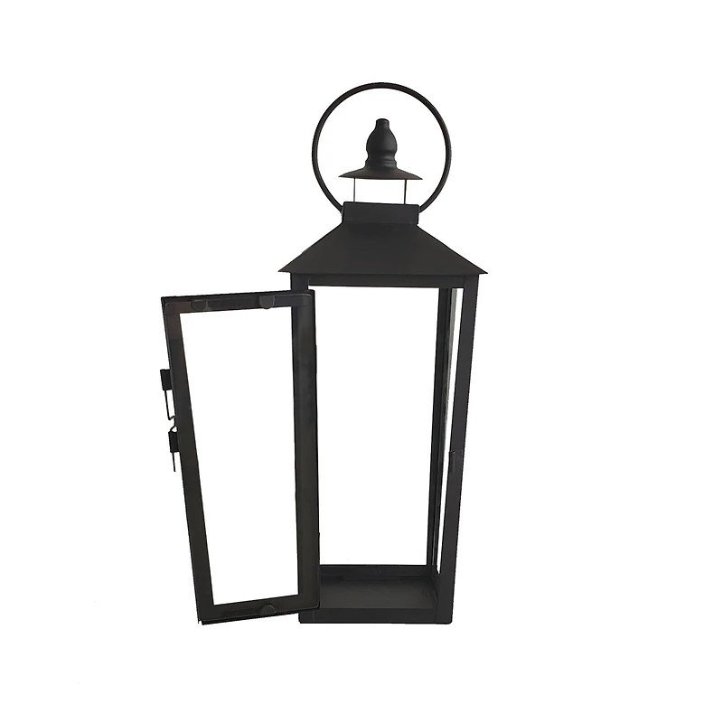 12.2" Black Metal Lantern by Ashland®
