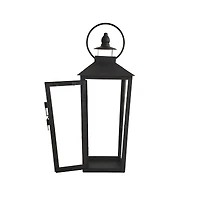 12.2" Black Metal Lantern by Ashland®
