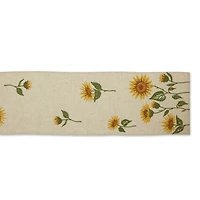 DII® 70" Sunflowers Embroidered Table Runner