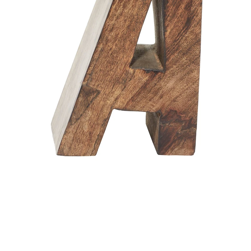 CosmoLiving by 8" Cosmopolitan Contemporary A & Z Dolomite Bookend Set