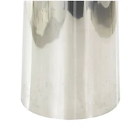 Silver Stainless Steel Metal Minimalistic Tall Floor Cone Vase
