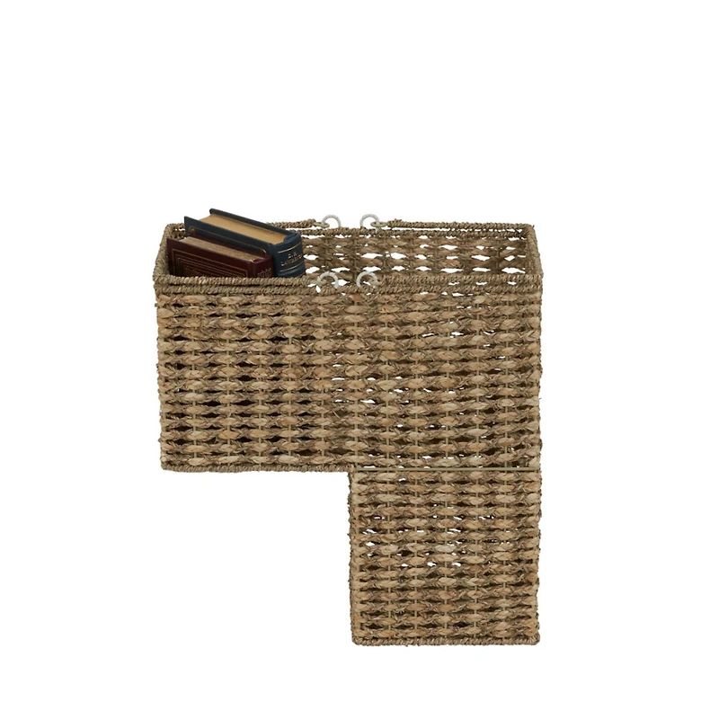 Household Essentials Seagrass Wicker Stair Basket