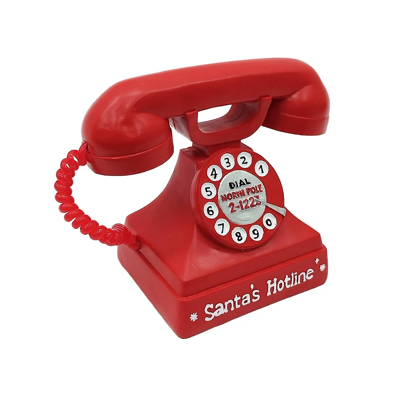 6.5" Red Santa's Hotline Phone Tabletop Décor by Ashland®