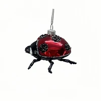 3.75" Red & Black Ladybug Glass Ornament by Ashland®