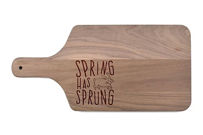 Spring Has Sprung 17" x 8" Walnut Paddle Cutting Board