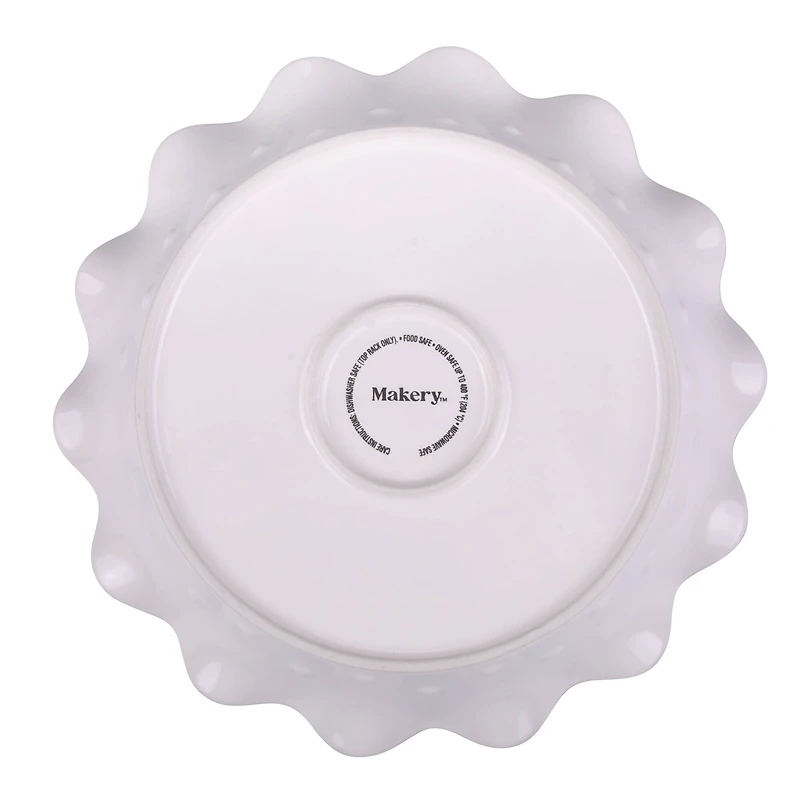 10" Cream Ceramic Pie Plate by Makery™