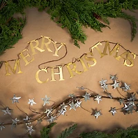 Hello Honey® 6ft. Platinum Finish Glitter Star Garland