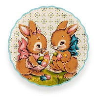 Mr. Cottontail 8" Scalloped Easter Plates Set