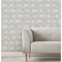 RoomMates Striped Hexagon Peel & Stick Wallpaper