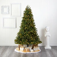 7ft. Pre-Lit New Haven Spruce Artificial Christmas Tree, Clear LED Lights